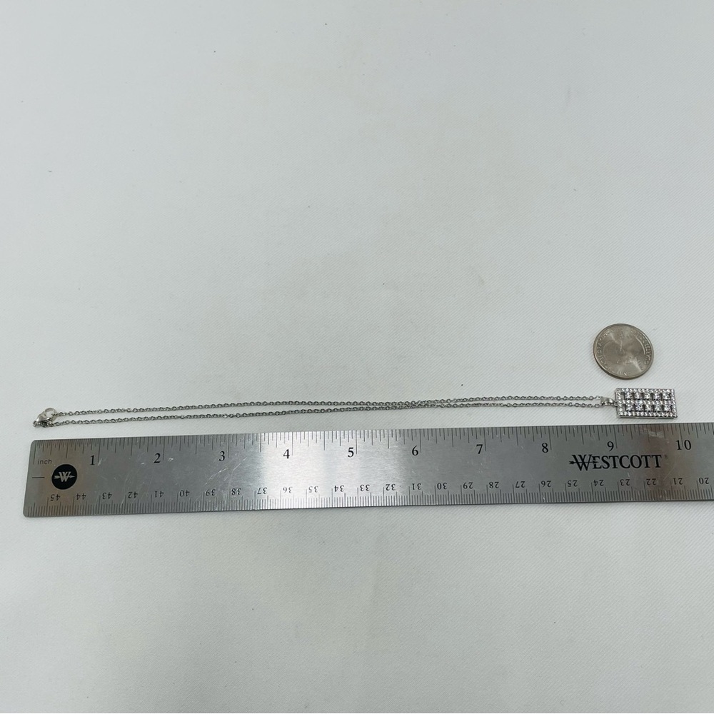 Rectangular Abacus Pendant Silver Necklace Chain … - image 6